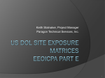 US DOL Site Exposure Matrices EEOICP Part E