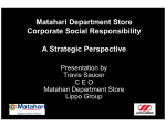 Matahari Department Store Corporate Social Responsibility A
