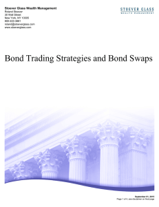 Bond Trading Strategies and Bond Swaps