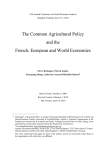 The Common Agricultural Policy and the French, European and