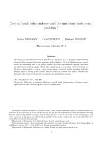 Central bank independence and the monetary instrument problem