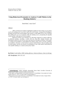 Using Behavioral Economics to Analyze Credit Policies in the