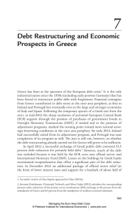 Debt Restructuring and Economic Prospects in Greece