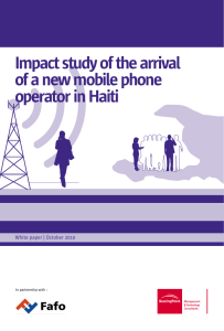 Impact study of the arrival of a new mobile phone operator in Haiti