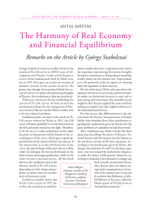 Antal Mátyás: The Harmony of Real Economy and Financial