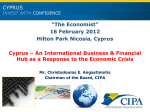 “The Economist” 16 February 2012 Hilton Park Nicosia, Cyprus
