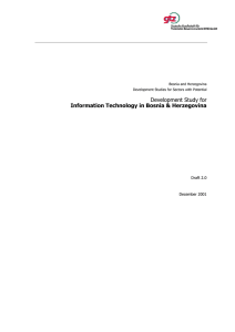 Development Study for Information Technology in Bosnia