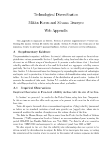 Technological Diversification Miklos Koren and Silvana Tenreyro