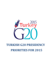 TURKISH G20 PRESIDENCY PRIORITIES FOR 2015