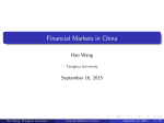 Financial Markets in China