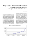 Why has the Price of Taxi Medallions Increased So Dramatically?
