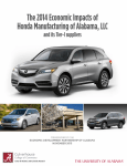 The 2014 Economic Impacts of Honda Manufacturing of Alabama, LLC