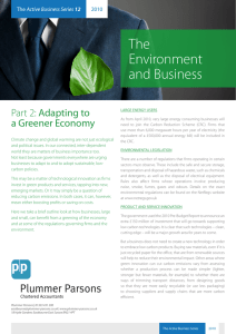 The Environment and Business