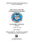 the annals of the university of oradea economic sciences