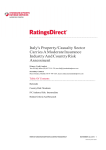 Italy`s Property/Casualty Sector Carries A Moderate Insurance