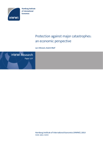 Protection against major catastrophes: an economic
