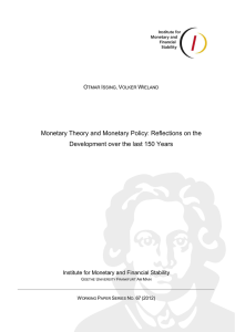 Monetary Theory and Monetary Policy: Reflections on the