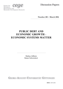 Public Debt and Economic Growth – Economic Systems Matter