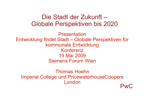 Cities 2020 Presentation Vienna Tom Hoehn 19 May 2009 PG