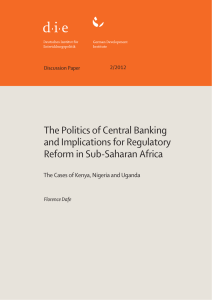 The Politics of Central Banking and Implications for Regulatory