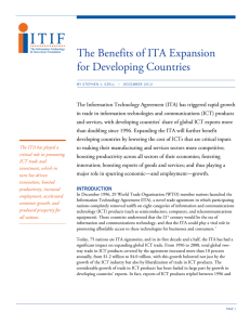 The Benefits of ITA Expansion for Developing Countries