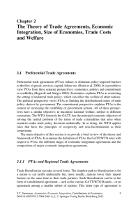 The Theory of Trade Agreements, Economic and Welfare Chapter 2