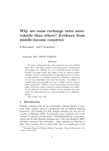 Why are some exchange rates more volatile than others? Evidence from