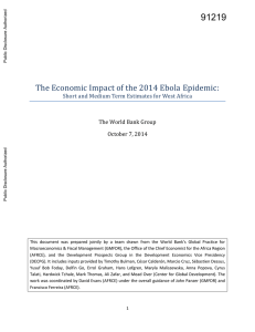 91219  The Economic Impact of the 2014 Ebola Epidemic: