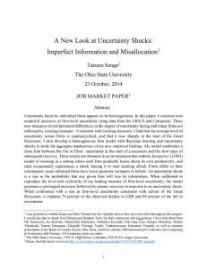 A New Look at Uncertainty Shocks: Imperfect Information and Misallocation  Tatsuro Senga