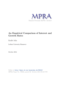 An Empirical Comparison of Interest and Growth Rates Munich Personal RePEc Archive