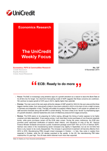 ” “ The UniCredit Weekly Focus