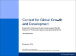 Context for Global Growth and Development