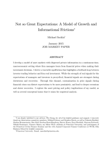 Not so Great Expectations: A Model of Growth and Informational