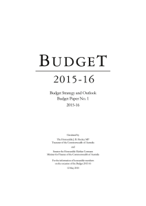Budget Paper No. 1 2015-16