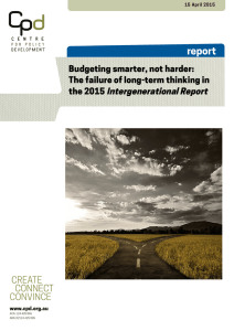 Budgeting smarter, not harder - Centre for Policy Development