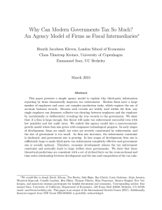 Why Can Modern Governments Tax So Much? An Agency Model of