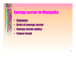 Energy sector in Mongolia - Nautilus Institute for Security and