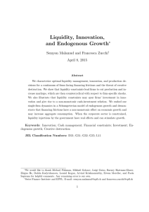 Liquidity, Innovation, and Endogenous Growth