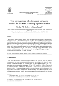The performance of alternative valuation models in the OTC