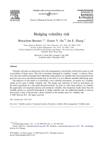 Hedging volatility risk