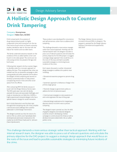 ANONYMOUS: A Holistic Design Approach to Counter Drink