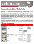 Treatment of Intestinal Worms in Broiler Breeders