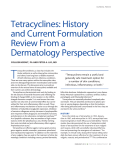 Tetracyclines: History and Current Formulation Review