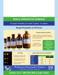 Single Homeopathic Remedies Sell Sheet