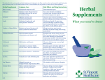 Herbal Supplements - St. Vincent Healthcare