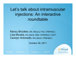 Let`s talk about intramuscular injections: An interactive roundtable