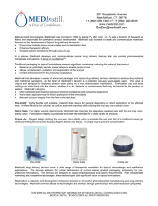 Dermatology brochure - Medical Instill Technologies, Inc