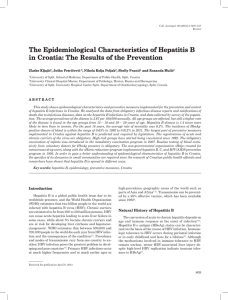 The Epidemiological Characteristics of Hepatitis B in Croatia: The