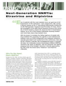 Next-Generation NNRTIs: Etravirine and Rilpivirine