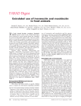 Extralabel use of ivermectin and moxidectin in food animals